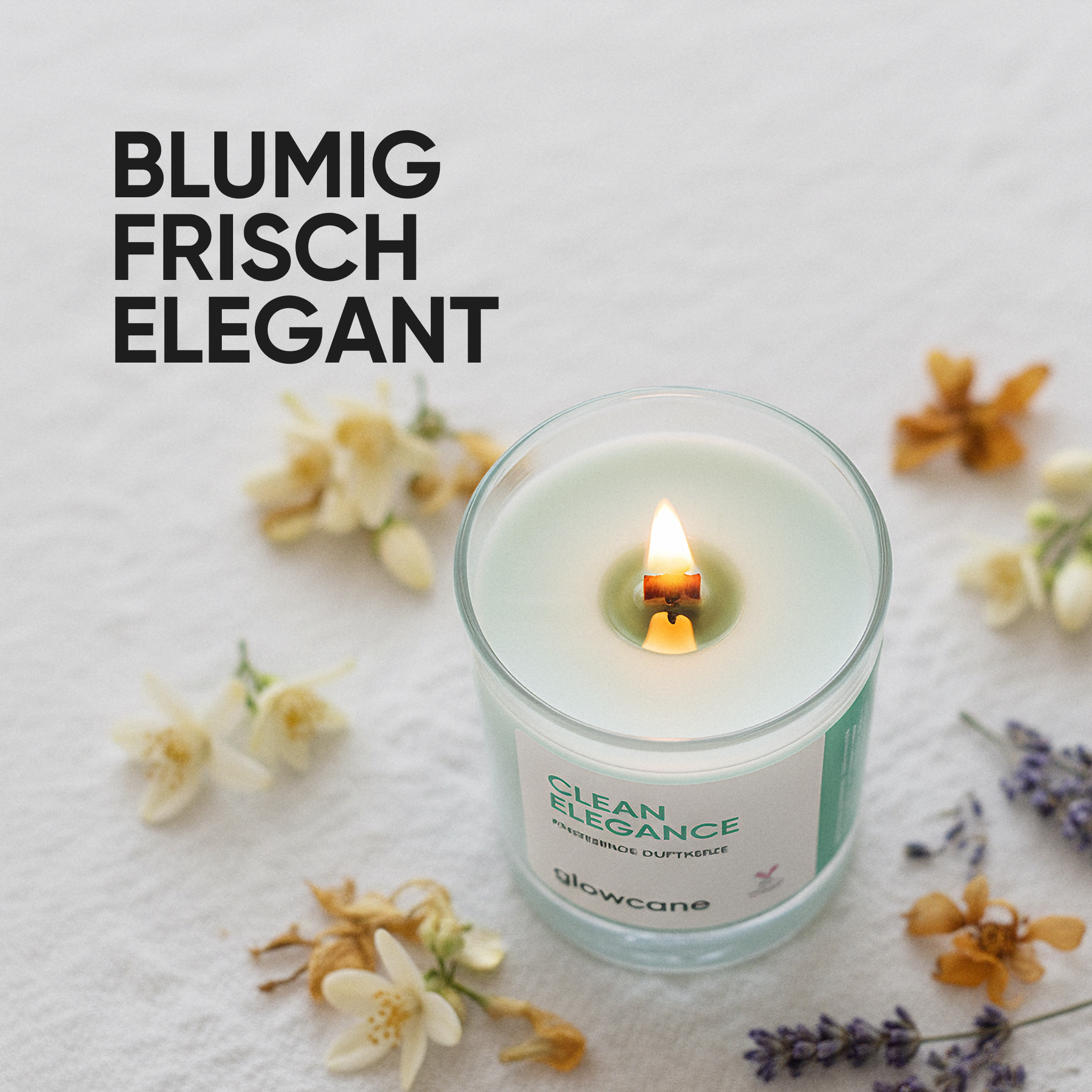 Clean Elegance - Knisternde Duftkerze