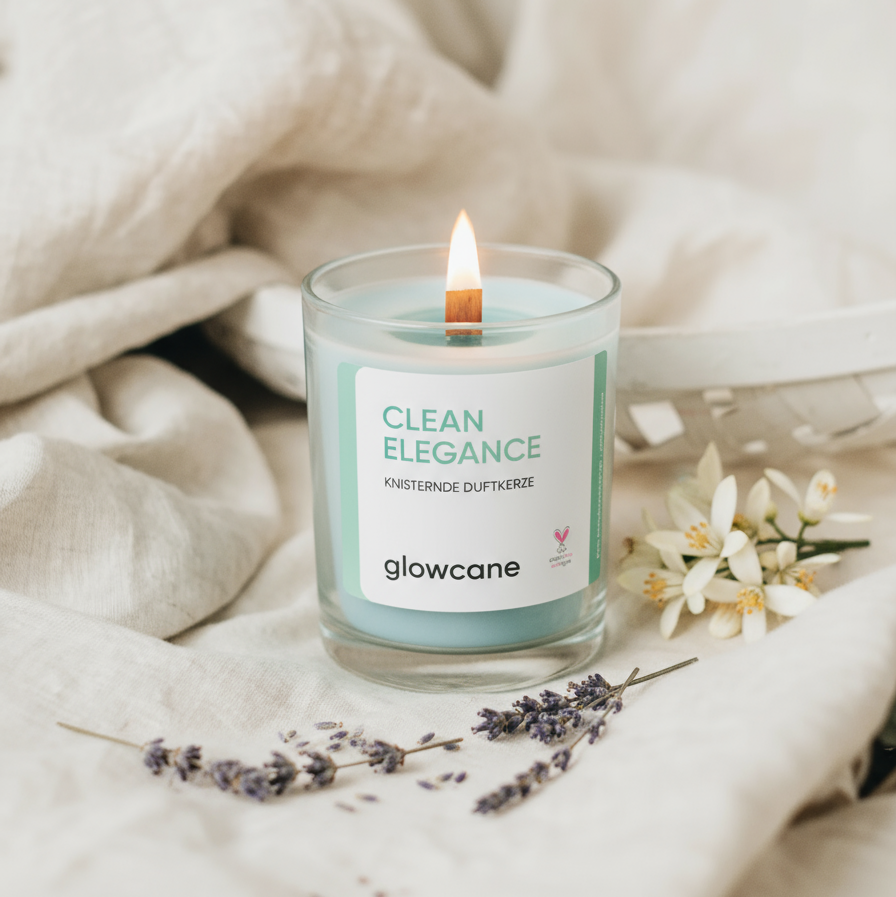 Clean Elegance - Knisternde Duftkerze