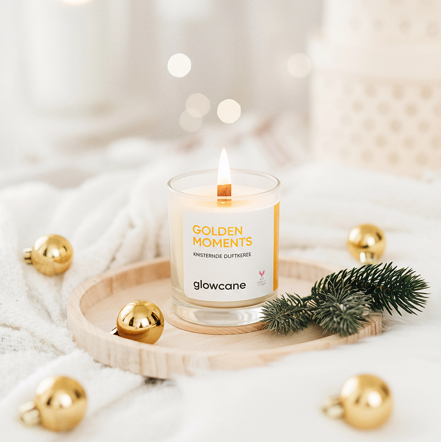 Golden Moments - Knisternde Duftkerze