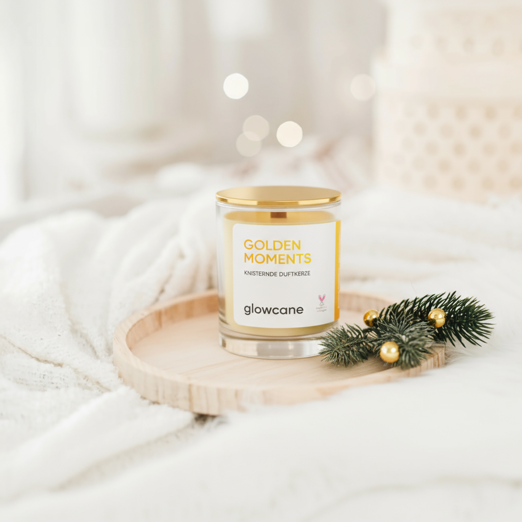 Golden Moments - Knisternde Duftkerze
