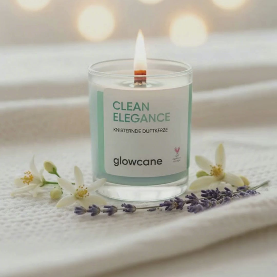 Clean Elegance - Knisternde Duftkerze