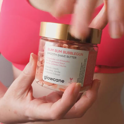 glowcane Bum Bum Bubblegun Smooth Shave Butter Anwendungsvideo