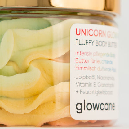 glowcane Unicorn Glow Patrol Fluffy Body Butter Ansicht aus der Nähe