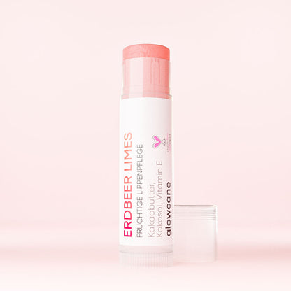 glowcane Fruchtige Lippenpflege - Erdbeer Limes